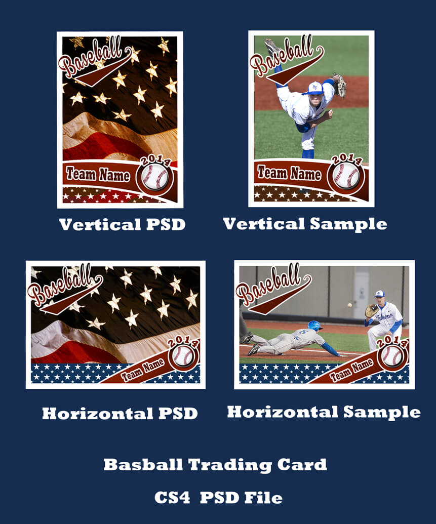 Baseball Card Template Psd Cs4Photoshopbevie55 On Deviantart Pertaining To Baseball Card Template Psd