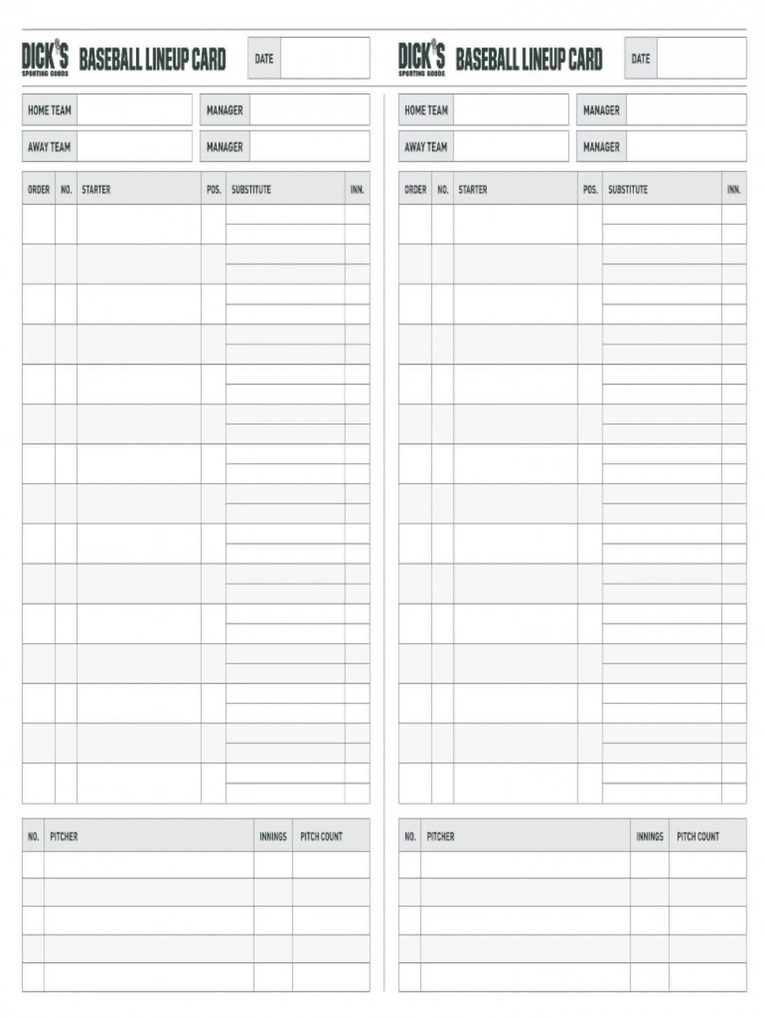 Baseball Lineup Template 023 Free Card Excel Frightening With Regard To Free Baseball Lineup Card Template