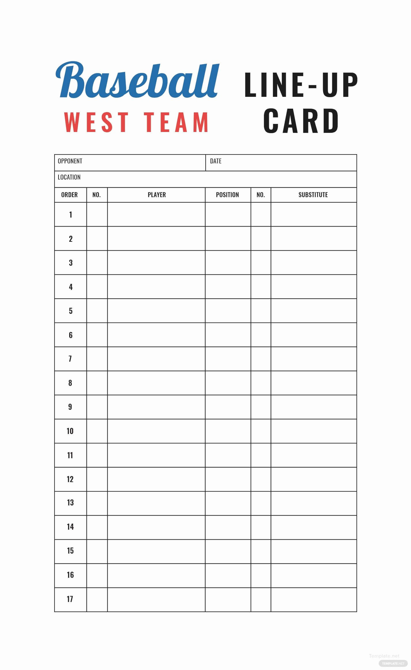 Baseball Lineup Template Free Printable Templates Download With Regard To Dugout Lineup Card Template