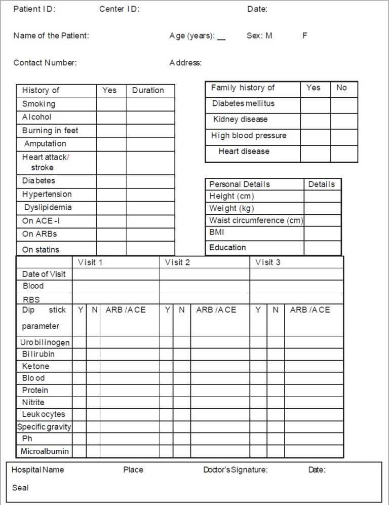 Case Report Form Template Professional Template