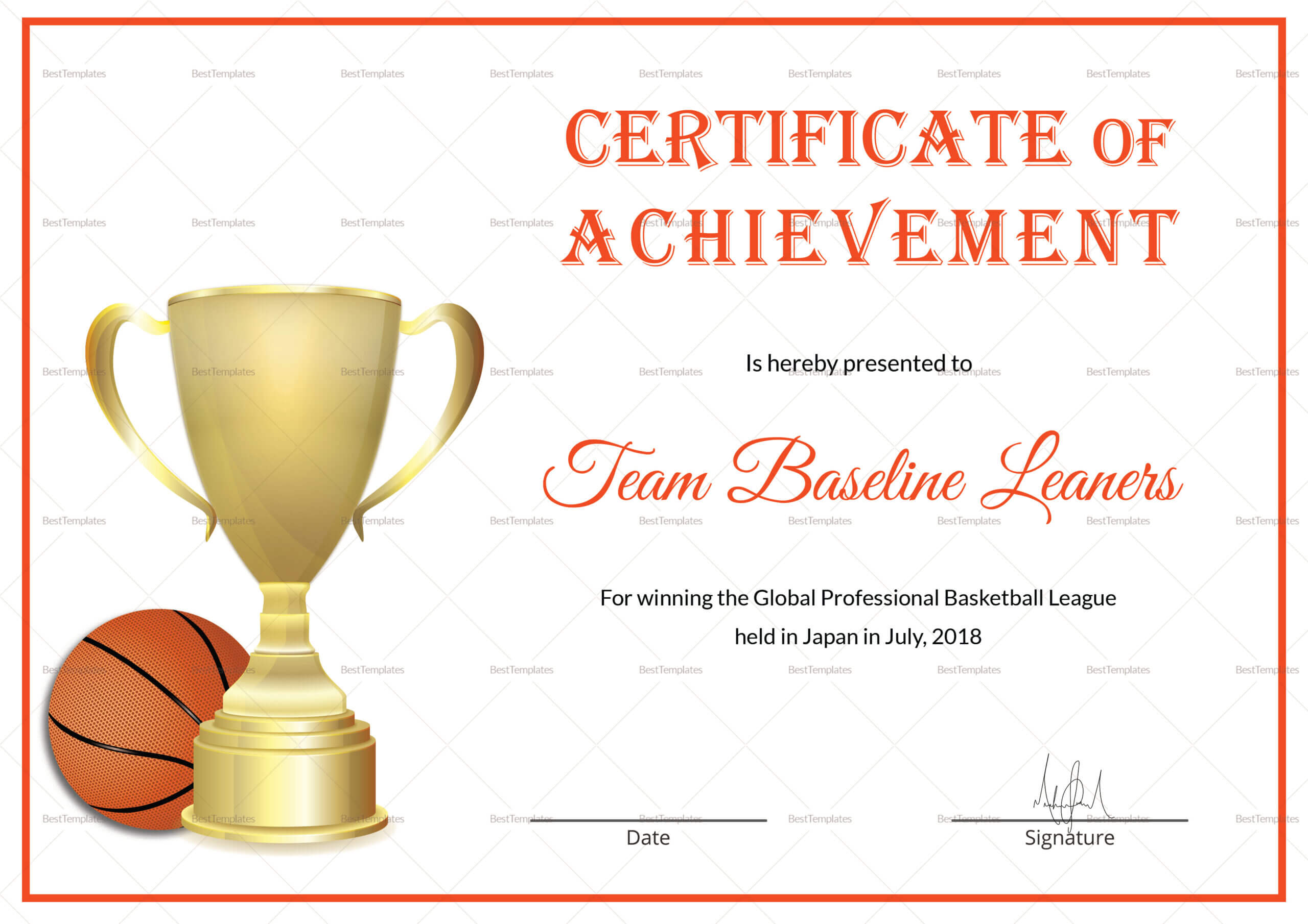 Basketball Certificate – Yatay.horizonconsulting.co With Regard To Basketball Certificate Template