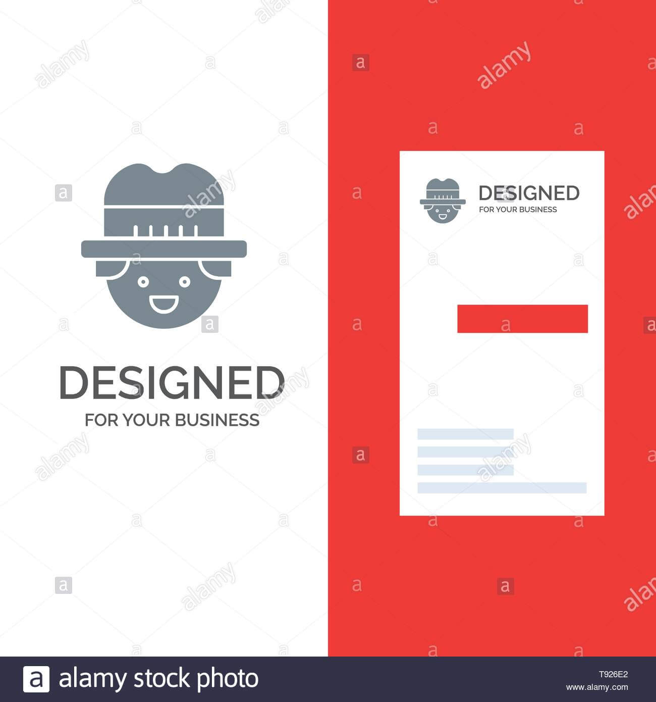 Bauern, Gärtner, Mann Grau Logo Design Und Business Card In Gartner Business Cards Template