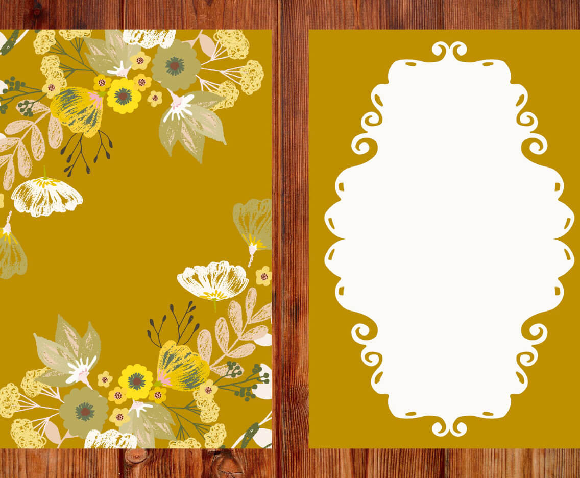 Beautiful Floral Vector Card Template Eps, Svg, Ai File With Free Svg Card Templates