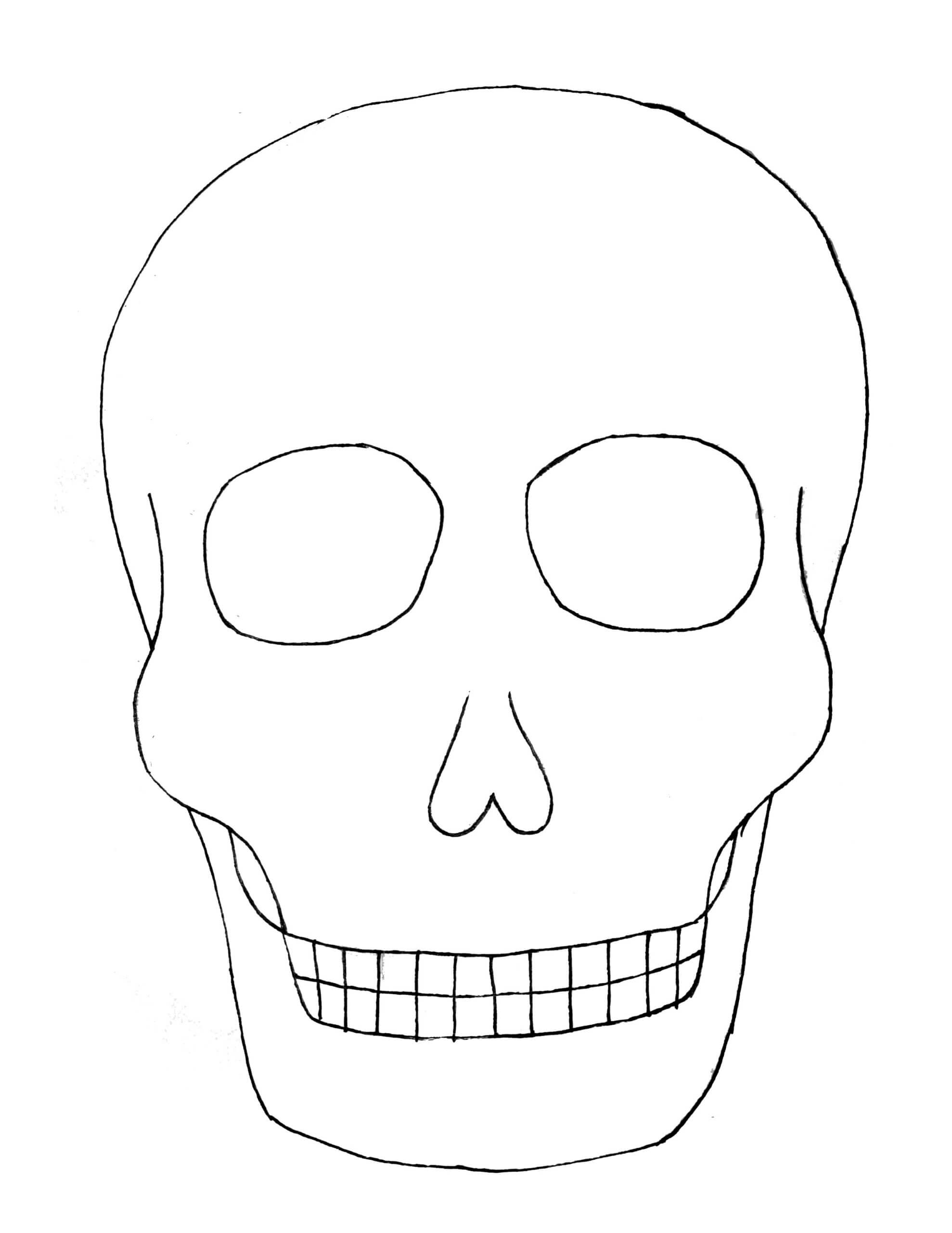 Best Coloring : Day Of The Sugar Skull Blank Template Skulls With Regard To Blank Sugar Skull Template