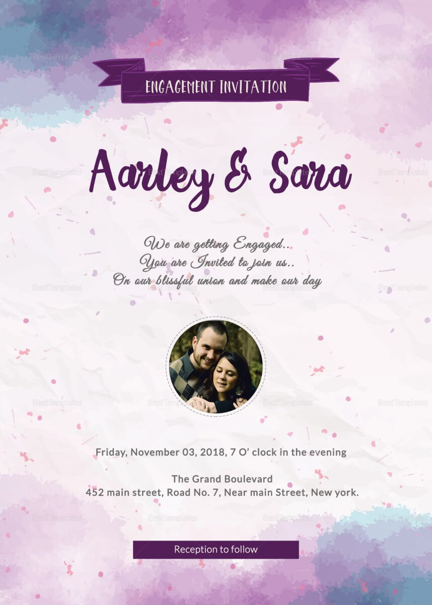 Best Engagement Party Invitation Card Template Ideas In Engagement Invitation Card Template