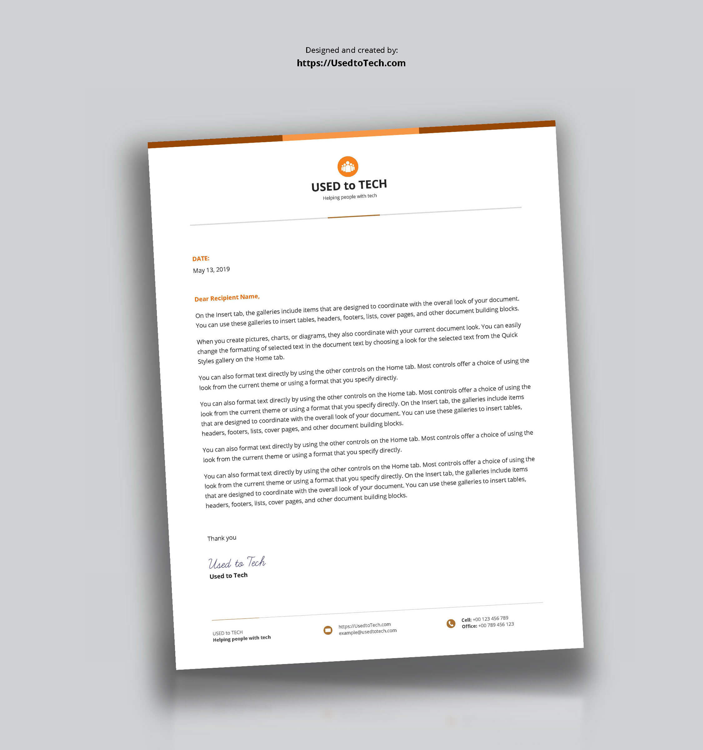 Best Letterhead Design In Microsoft Word – Used To Tech Pertaining To How To Create A Letterhead Template In Word