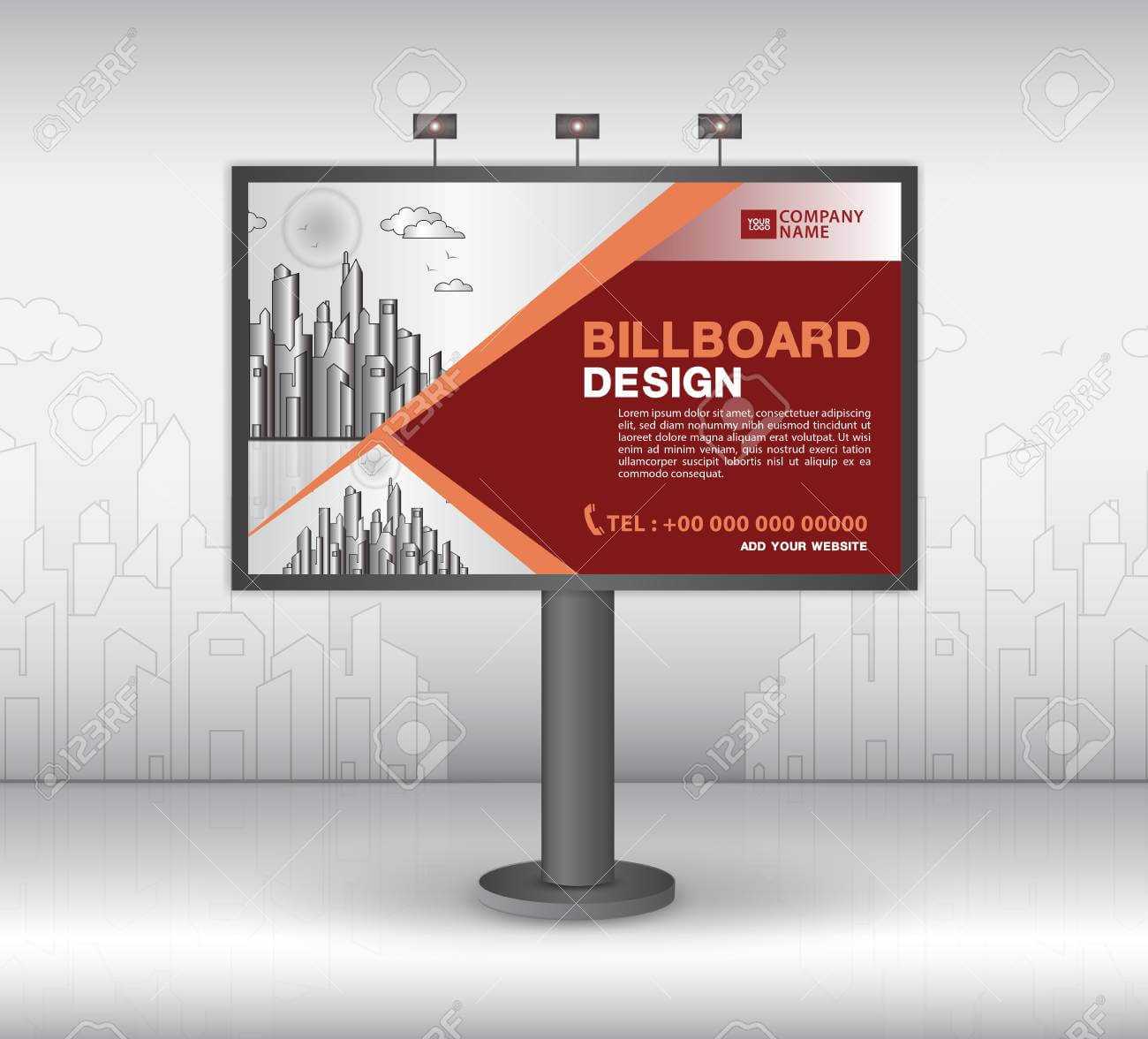 Billboard Banner Template Vector Design, Advertisement, Realistic.. With Regard To Outdoor Banner Template