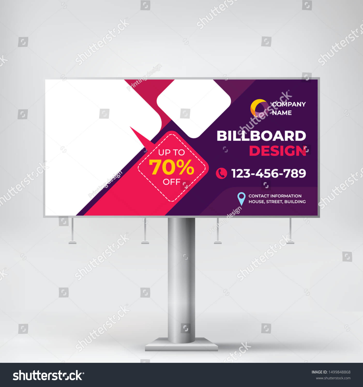 Billboard Creative Design Outdoor Advertising Banner Stock Pertaining To Outdoor Banner Template