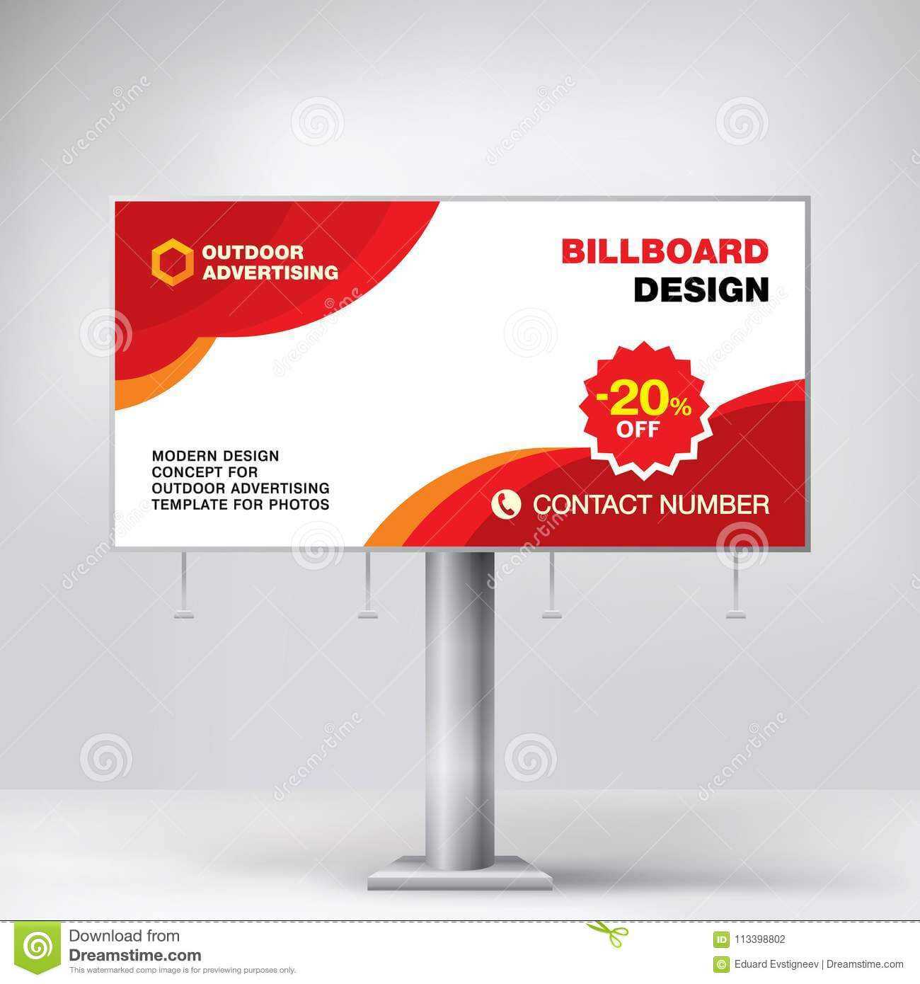 Billboard Design, Template For Outdoor Advertising, Modern Pertaining To Outdoor Banner Design Templates
