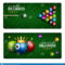 Billiard Club Game Banner Template. Billiard Pool Green Intended For Sports Banner Templates