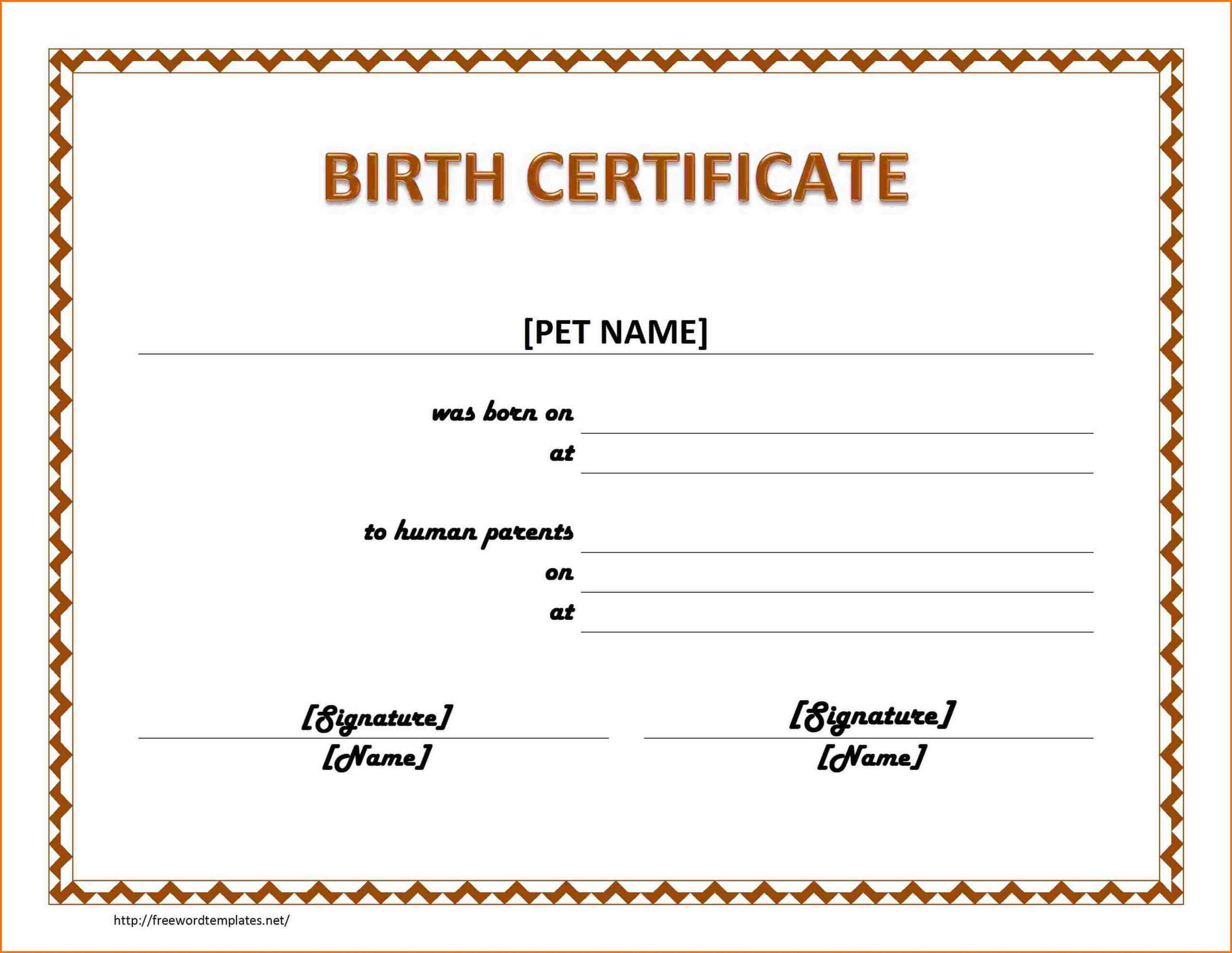 Birth Certificate Template Word | Authorization Letter Pdf For Certificate Of Authorization Template