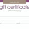 Birthday Gift Certificate Template Free Printable With Regard To Printable Gift Certificates Templates Free