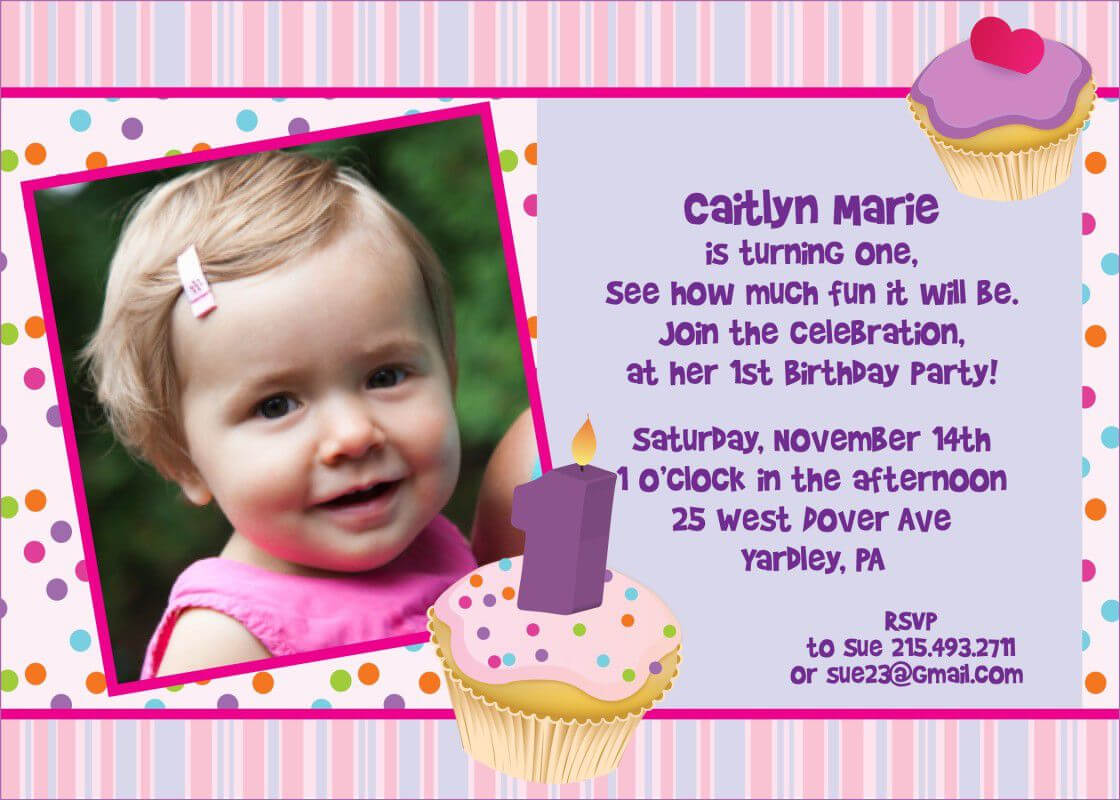 Birthday Invitations : Birthday Invitations Design – Invite Inside First Birthday Invitation Card Template