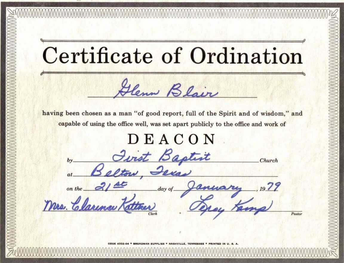 Bishop Ordination Certificate Template Intended For Ordination Certificate Template