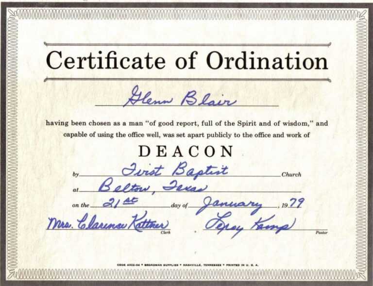 Bishop Ordination Certificate Template throughout Ordination