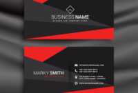 Black And Red Business Card Template With throughout Buisness Card Templates
