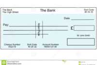 Blank British Cheque Stock Illustration. Illustration Of inside Blank Cheque Template Uk