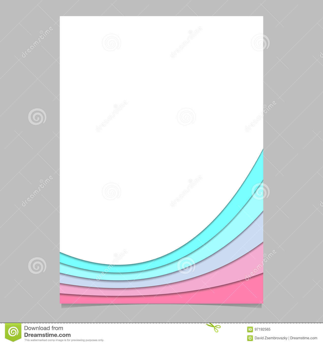 Blank Brochure Template From Colorful Curved Stripes Inside Blank Templates For Flyers