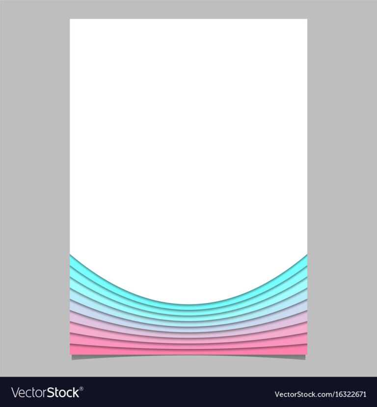 Blank Brochure Template From Curves - Flyer regarding Blank Templates ...