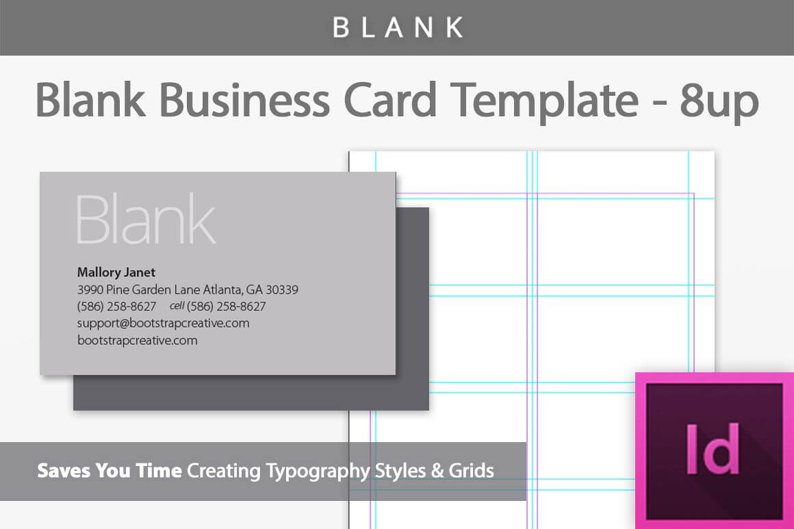 Blank Business Card Indesign Template In Indesign Birthday Card Template