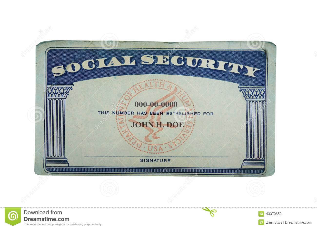 Blank Card Stock Photo. Image Of Paper, Social, Security Inside Blank Social Security Card Template