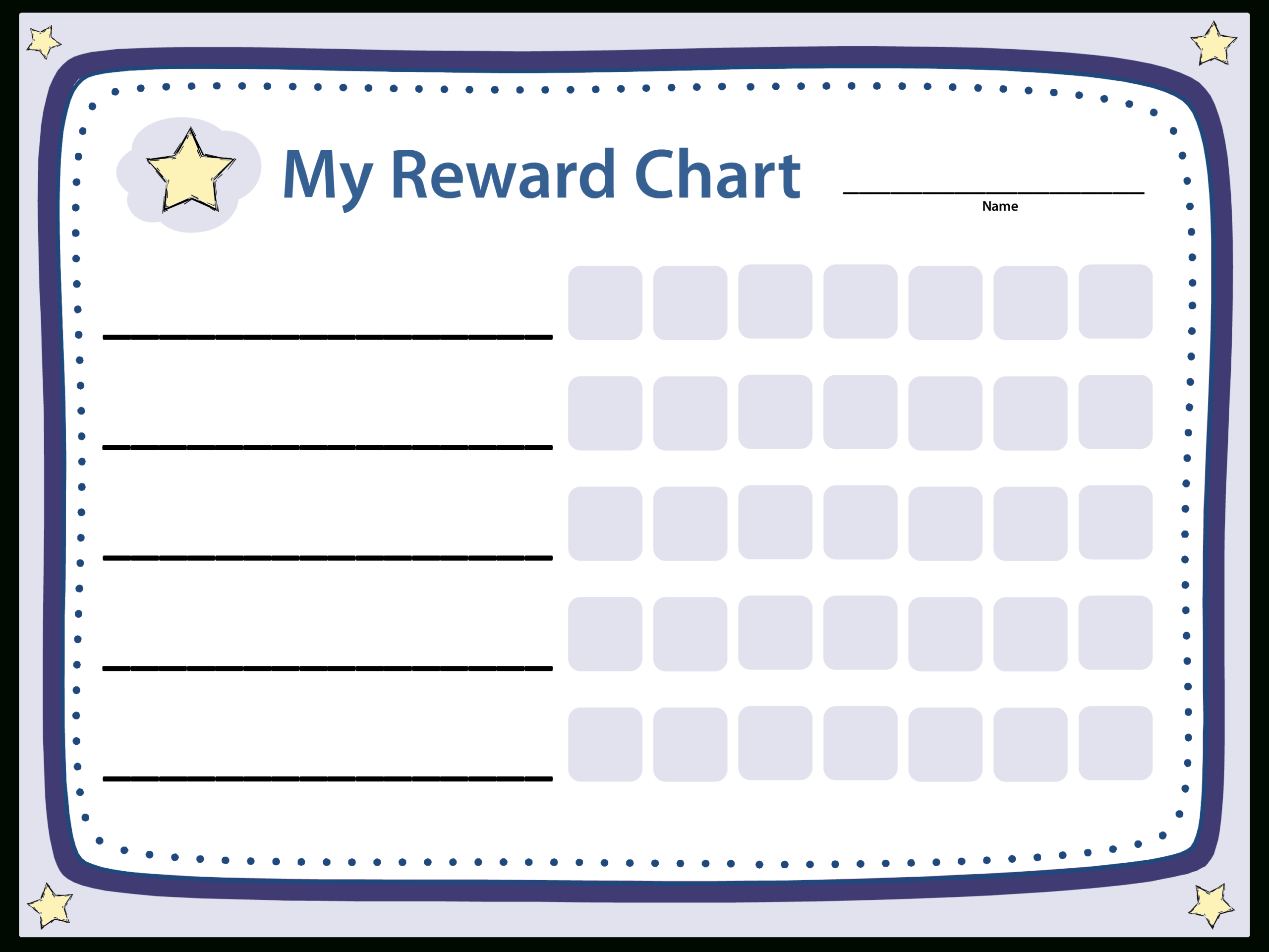 Blank Chart Reward | Templates At Allbusinesstemplates With Blank Reward Chart Template