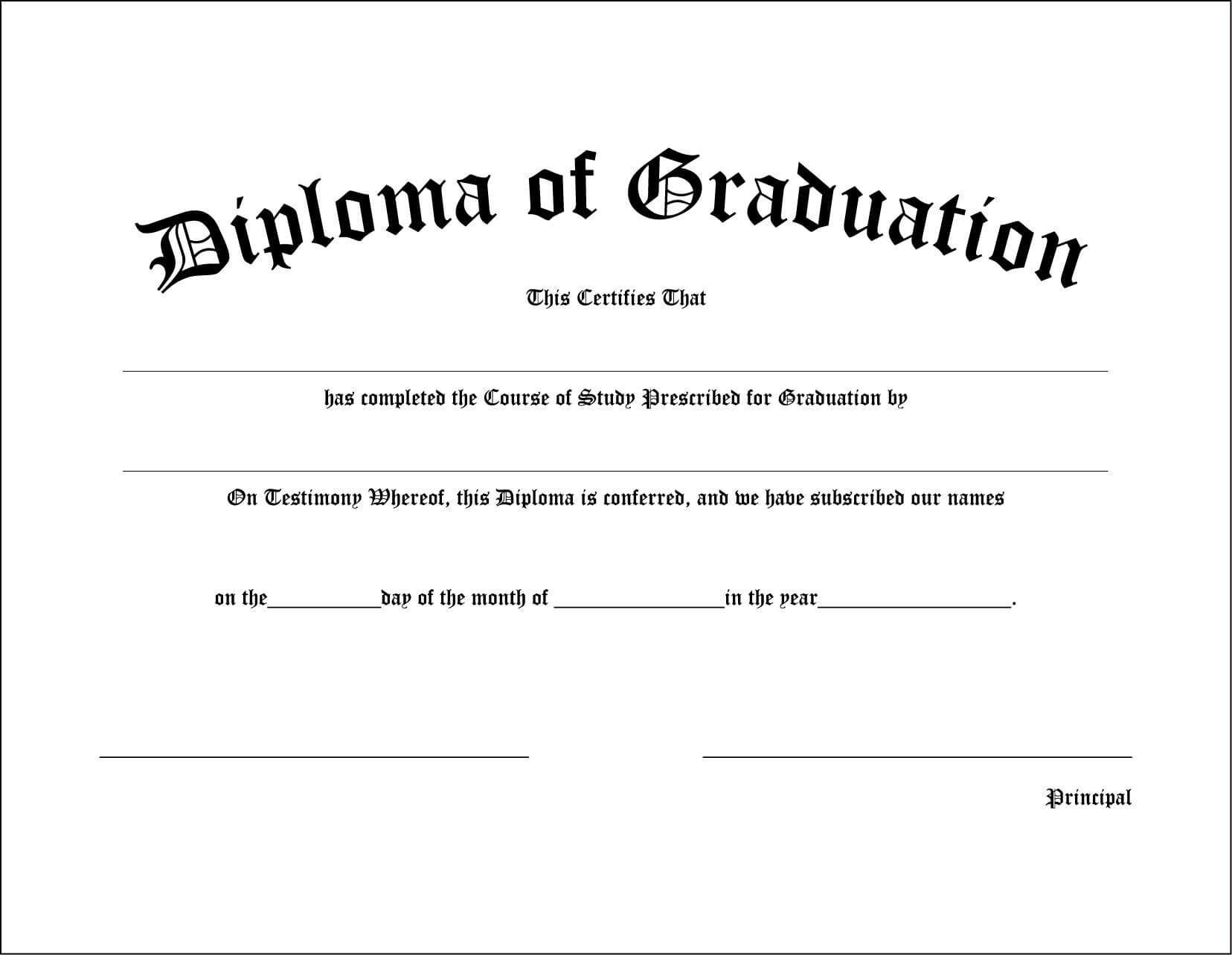Blank Degree Certificate – Bolan.horizonconsulting.co Intended For College Graduation Certificate Template