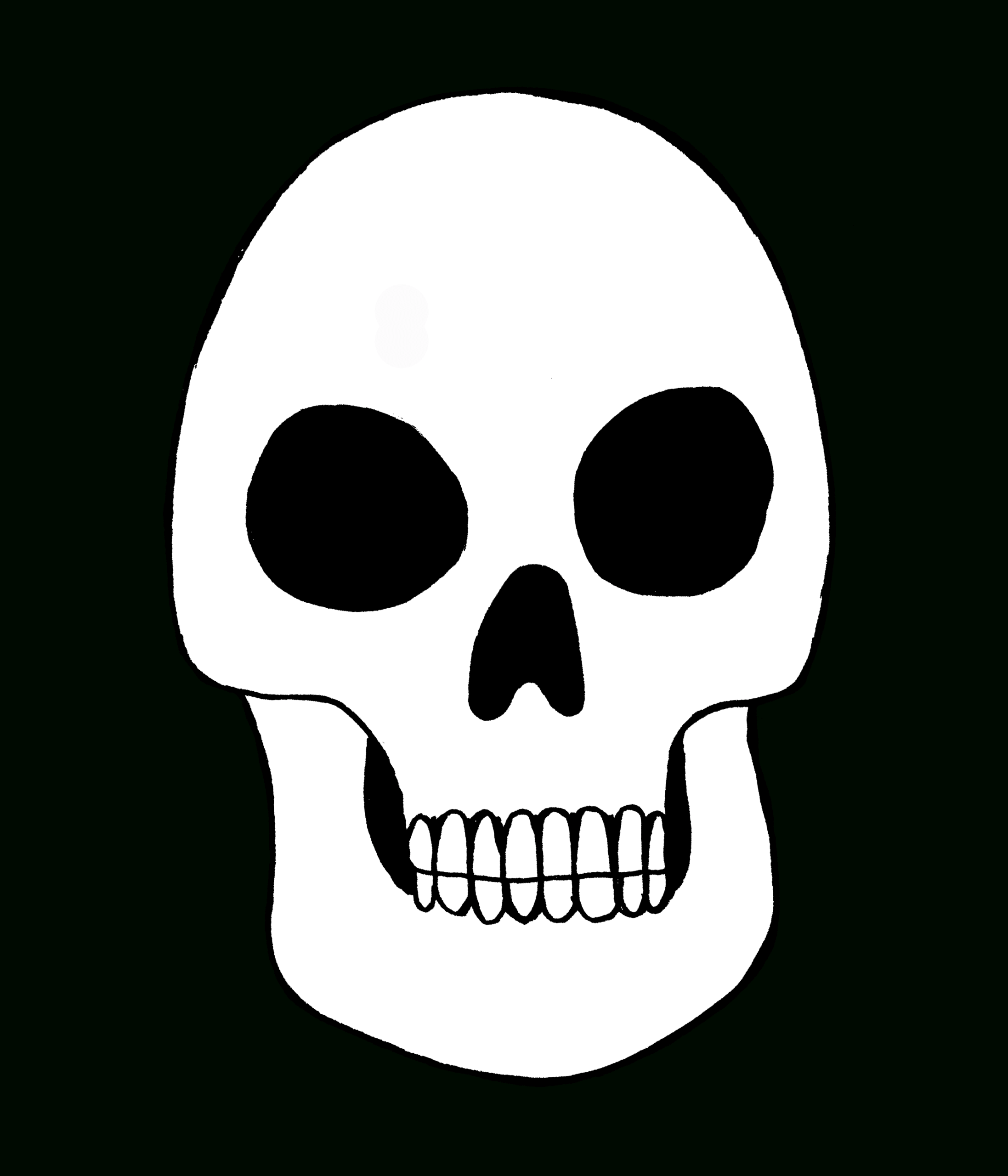 Blank Drawing Skull Transparent & Png Clipart Free Download Regarding Blank Sugar Skull Template