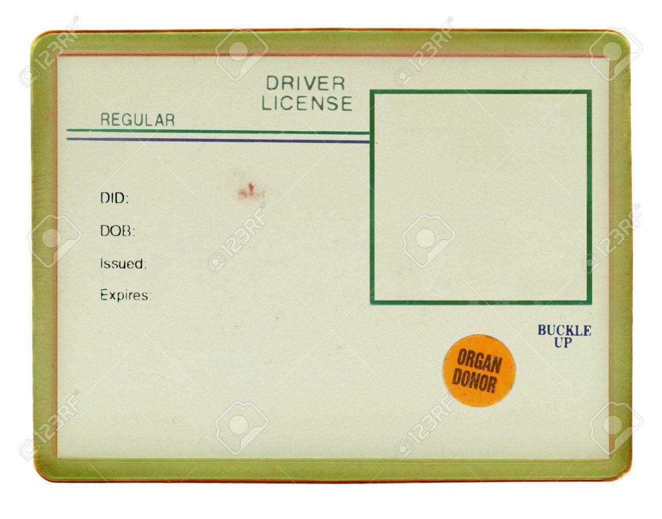 Blank Drivers License With Visible Old Paper Texture, Scratchs Throughout Blank Drivers License Template