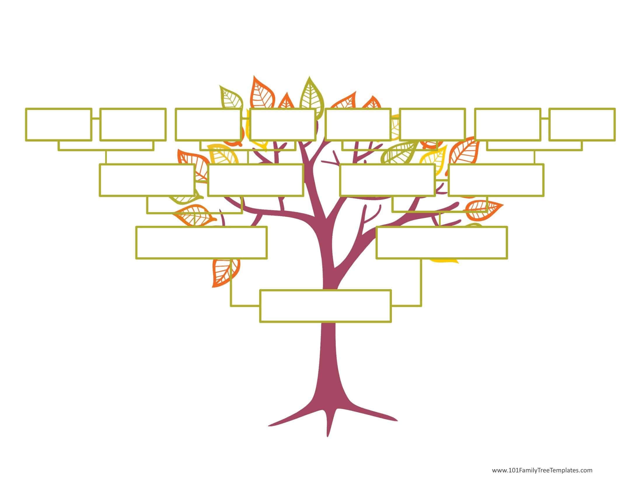 Blank Family Tree Template | Free Instant Download With Regard To Blank Tree Diagram Template