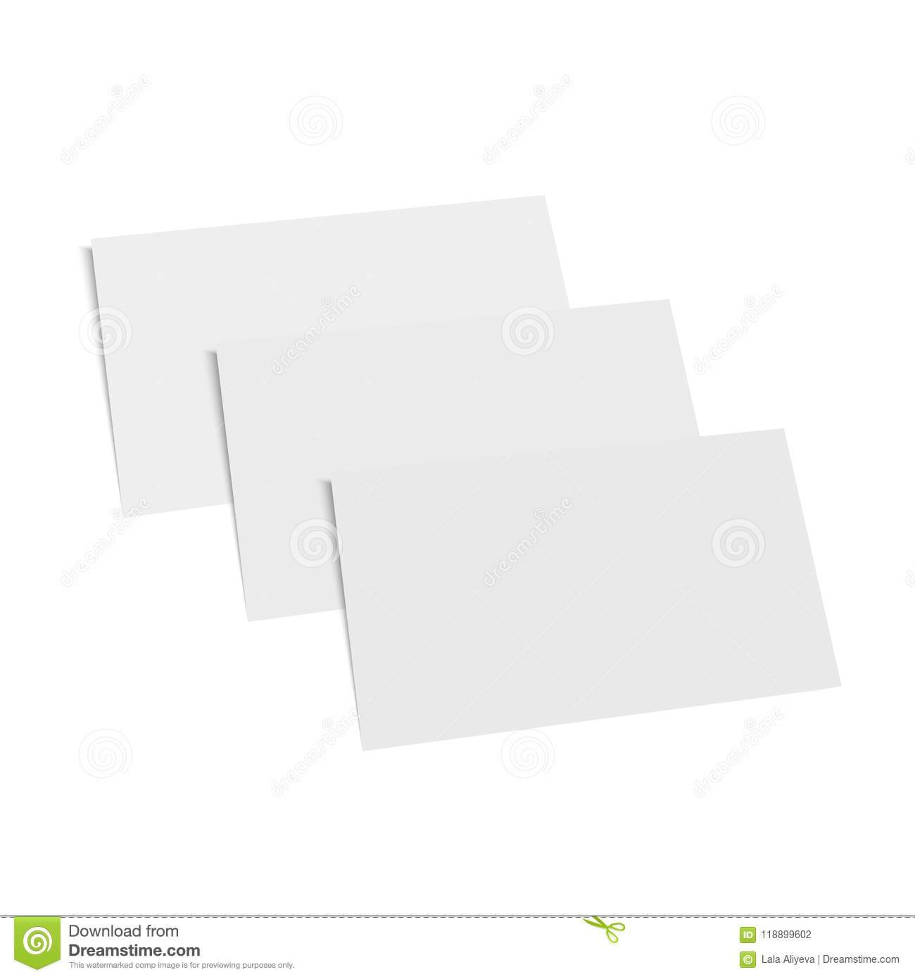 Blank Of Business Card Template. Vector. Stock Vector With Blank Business Card Template Download