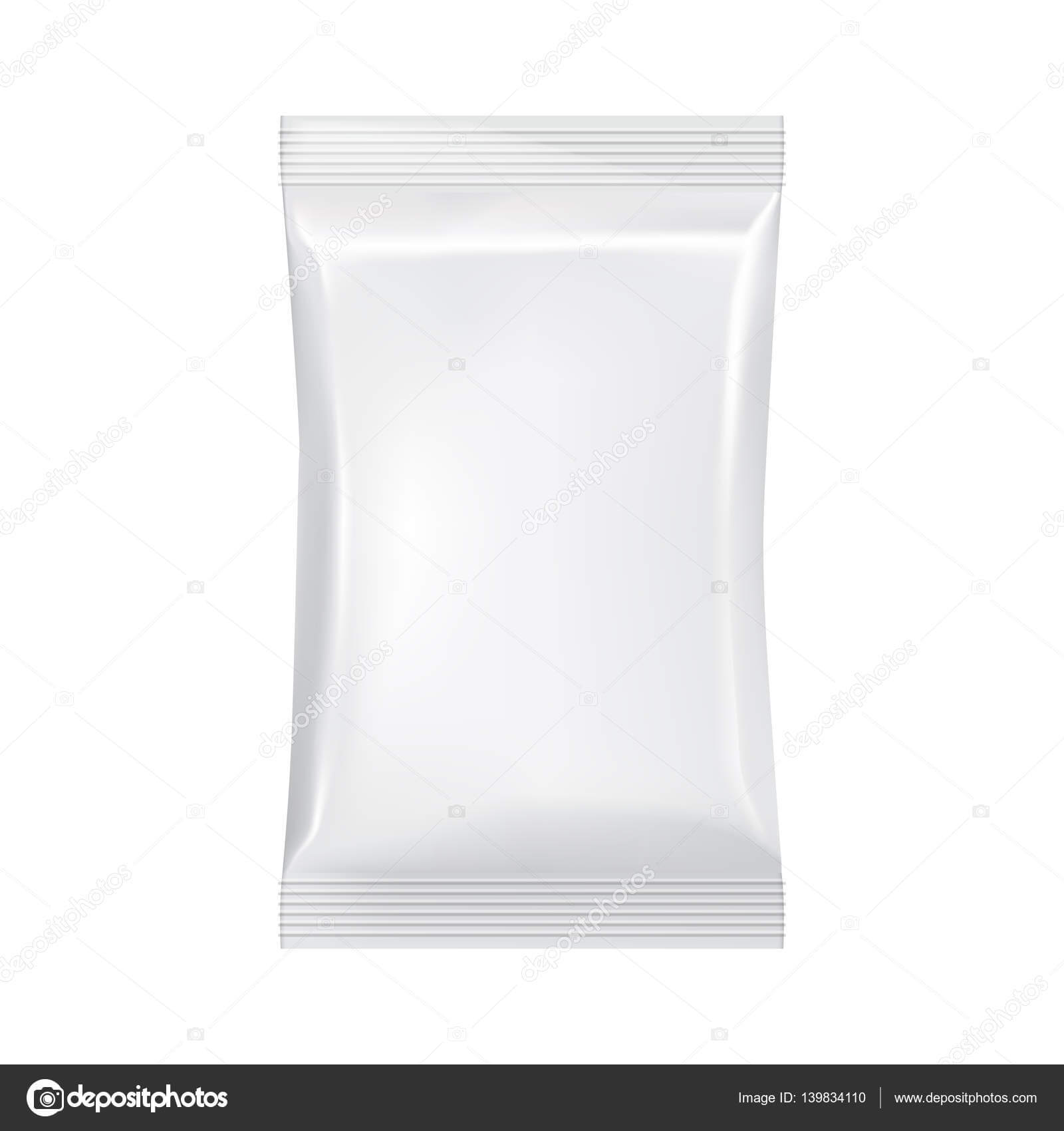 Blank Packaging Template Mockup Isolated On White. — Stock Inside Blank Packaging Templates