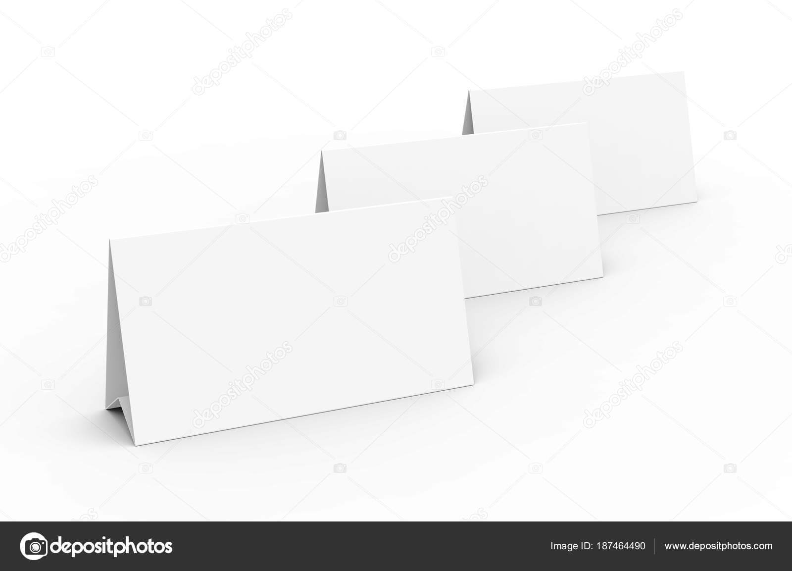 Blank Paper Tent Template White Tent Cards Set Empty Space Pertaining To Blank Tent Card Template