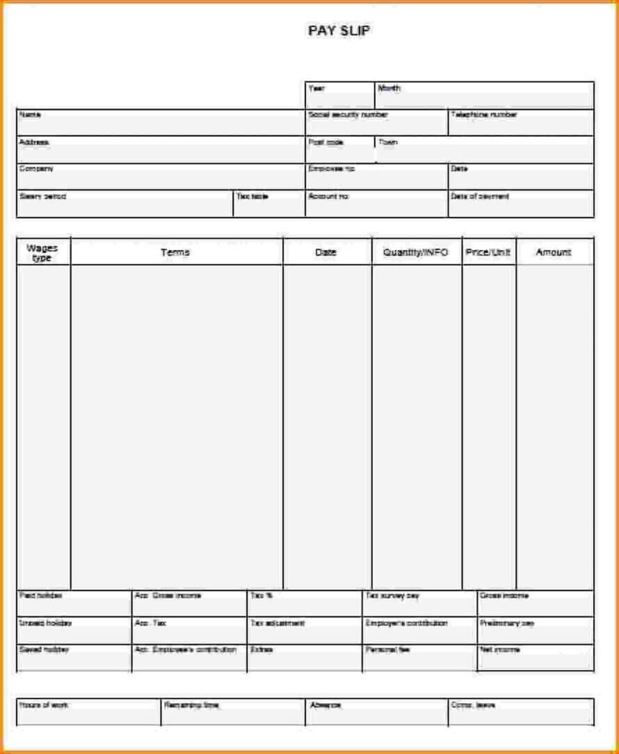 Blank Pay Stub Template Ideas Stirring Word Excel In Blank Pay Stubs Template