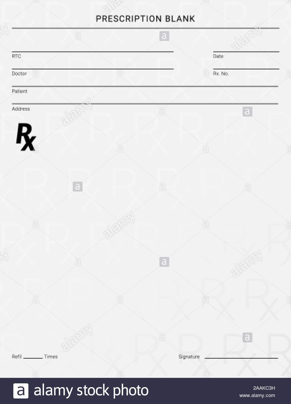 Blank Prescription Pad Stock Photos & Blank Prescription Pad Inside Blank Prescription Pad Template