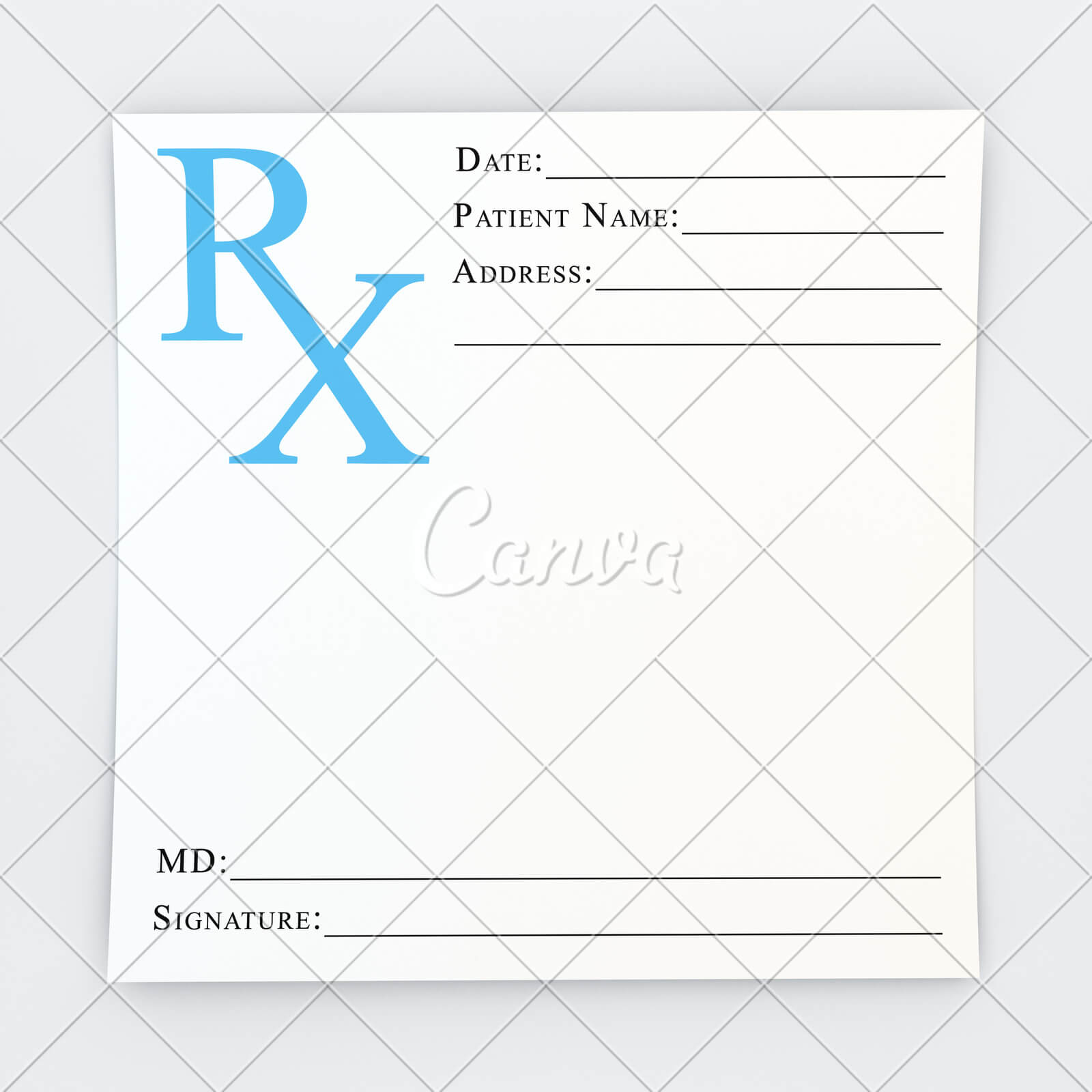 Blank Prescription – Photoscanva With Regard To Blank Prescription Form Template