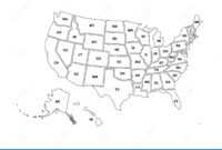 Blank Similar Usa Map Isolated On White Background. United inside Blank Template Of The United States