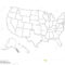 Blank Similar Usa Map On White Background. United States Of Within Blank Template Of The United States