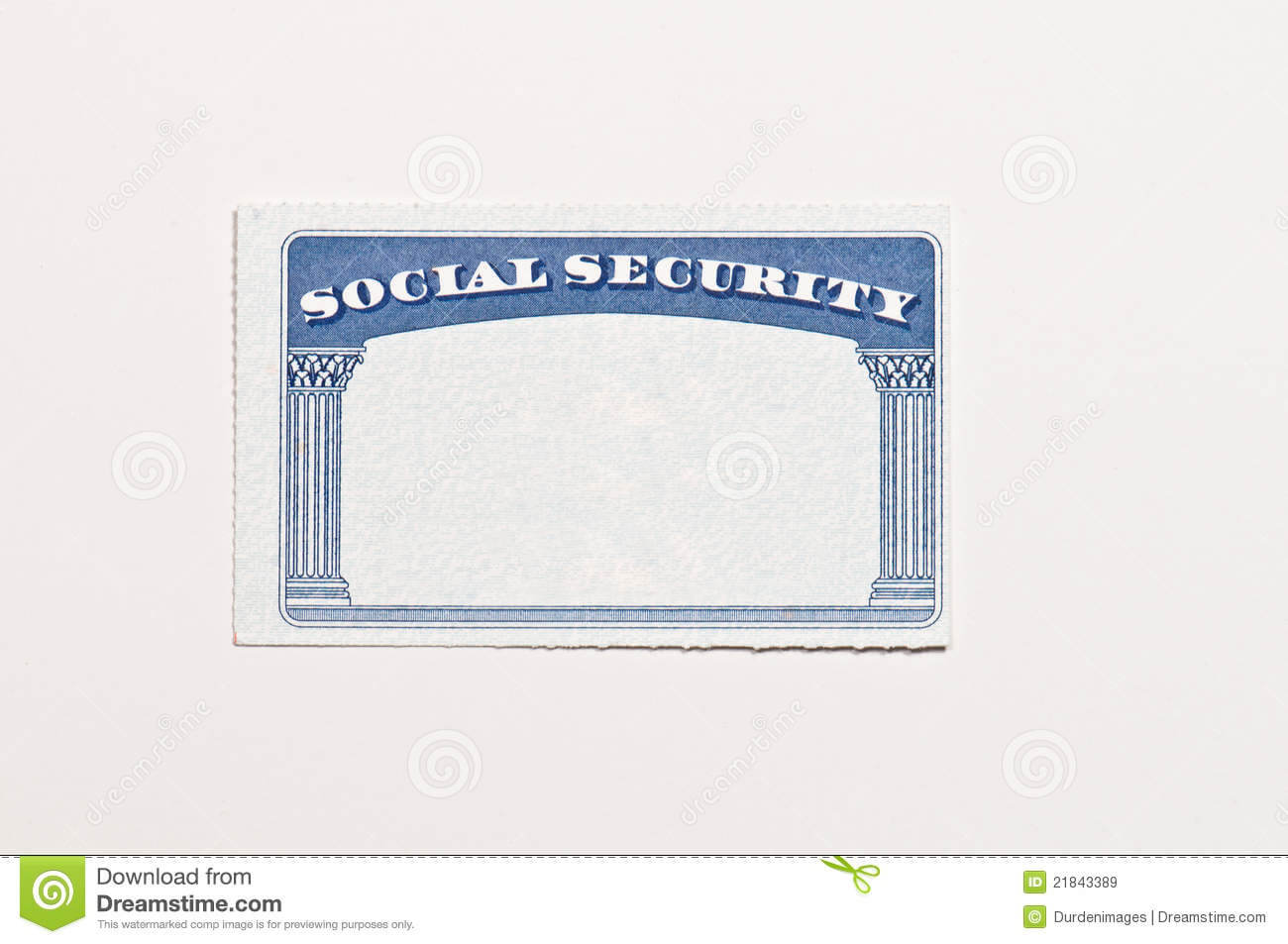Blank Social Security Card Stock Image. Image Of Document With Regard To Social Security Card Template Free