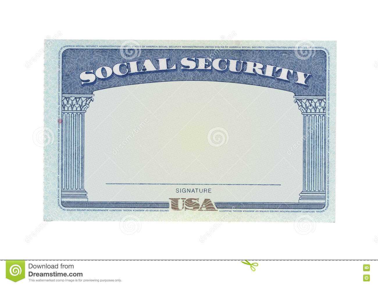 Blank Social Security Card Stock Photos – Download 122 With Regard To Ss Card Template