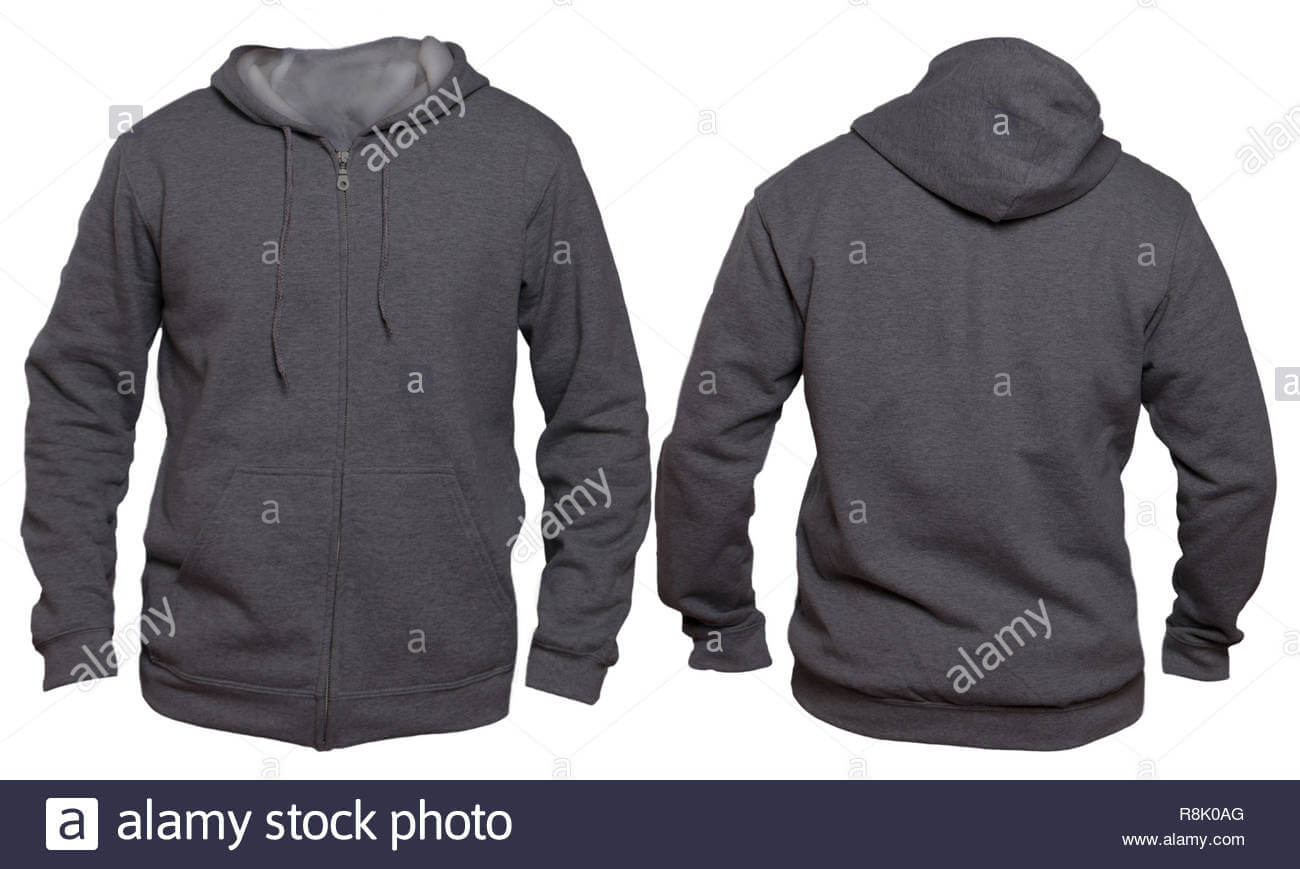 Blank Sweatshirt Mock Up Template, Front, And Back View Within Blank Black Hoodie Template