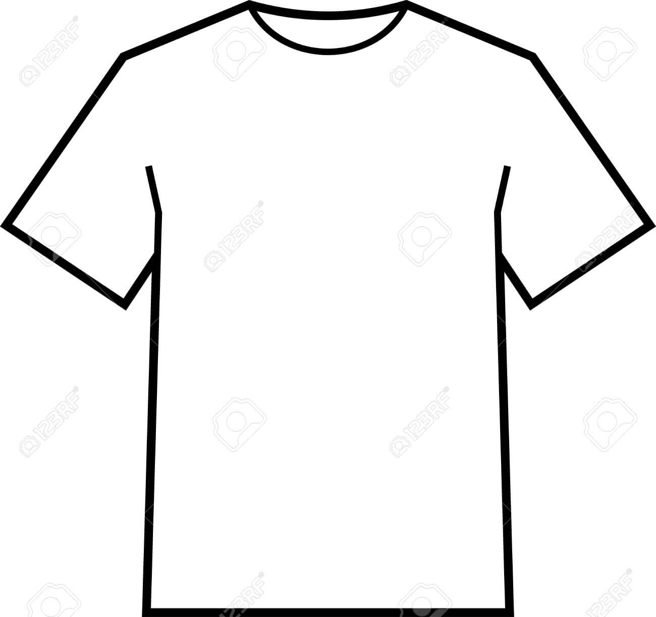 Blank T Shirt Template Vector With Regard To Blank Tee Shirt Template