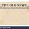 Blank Template Of A Retro Newspaper. Folded Cover Page Of A Pertaining To Old Blank Newspaper Template