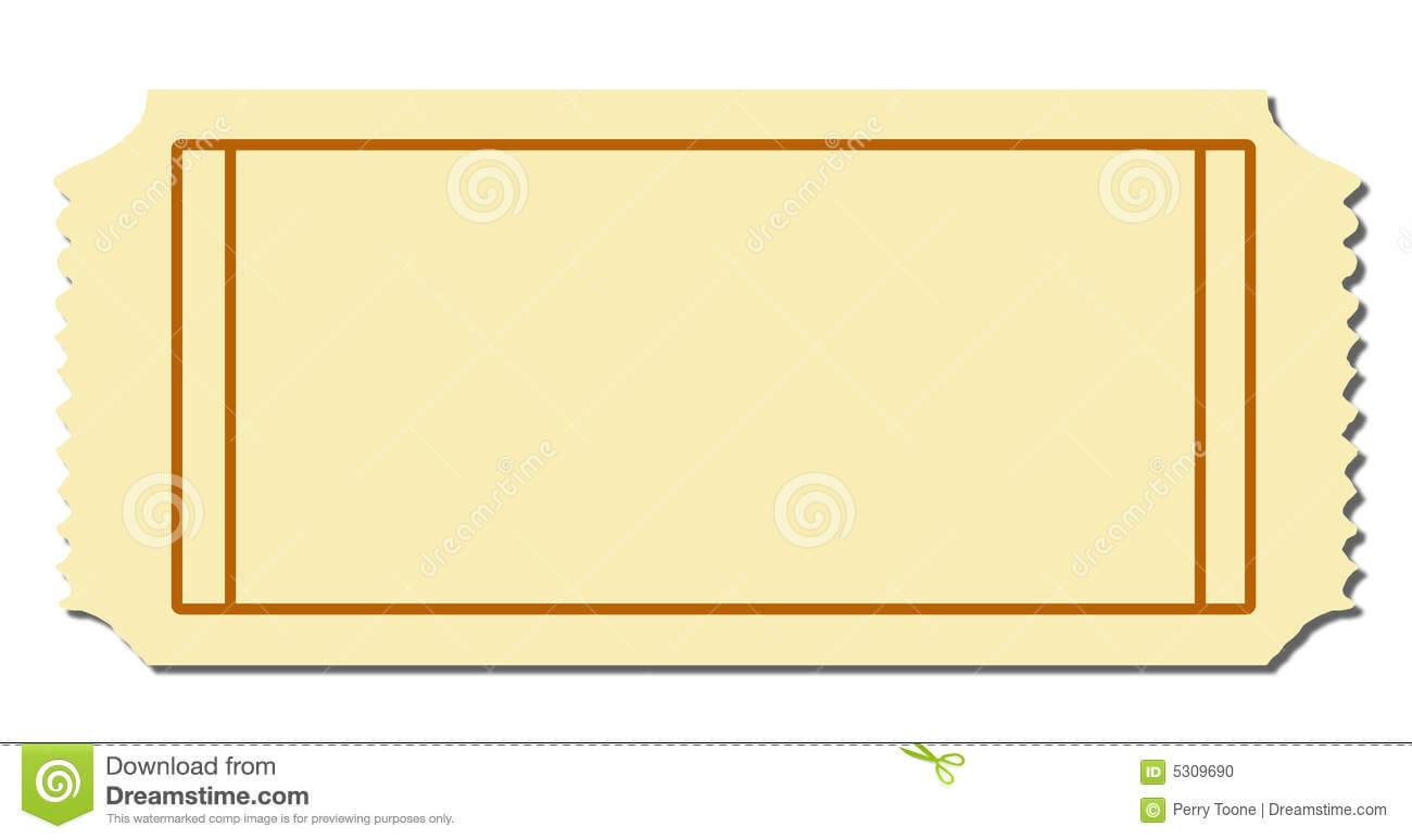 Blank Ticket Stock Vector. Illustration Of Blanc, Geometric Regarding Blank Admission Ticket Template