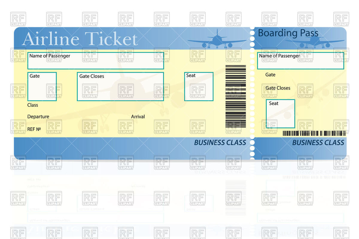 Blank Ticket Template Clipart With Regard To Blank Train Ticket Template
