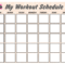 Blank Workout Schedule For Women | Templates At Inside Blank Workout Schedule Template
