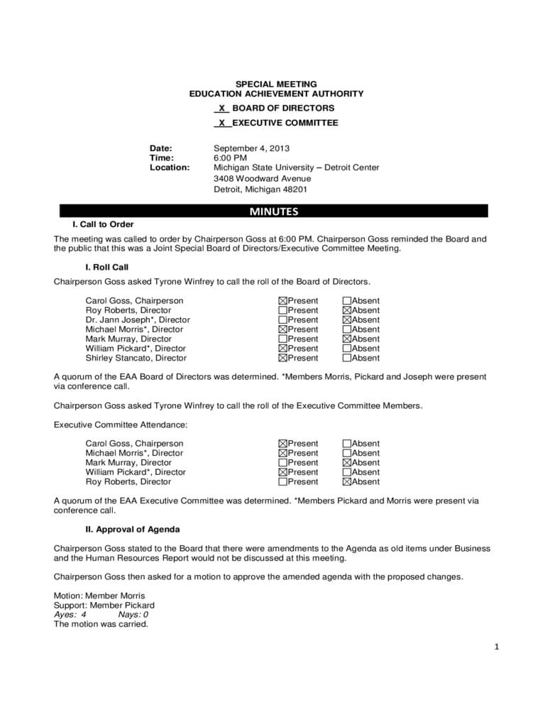 Board Meeting Minutes Template – 8 Free Templates In Pdf In Corporate Minutes Template Word