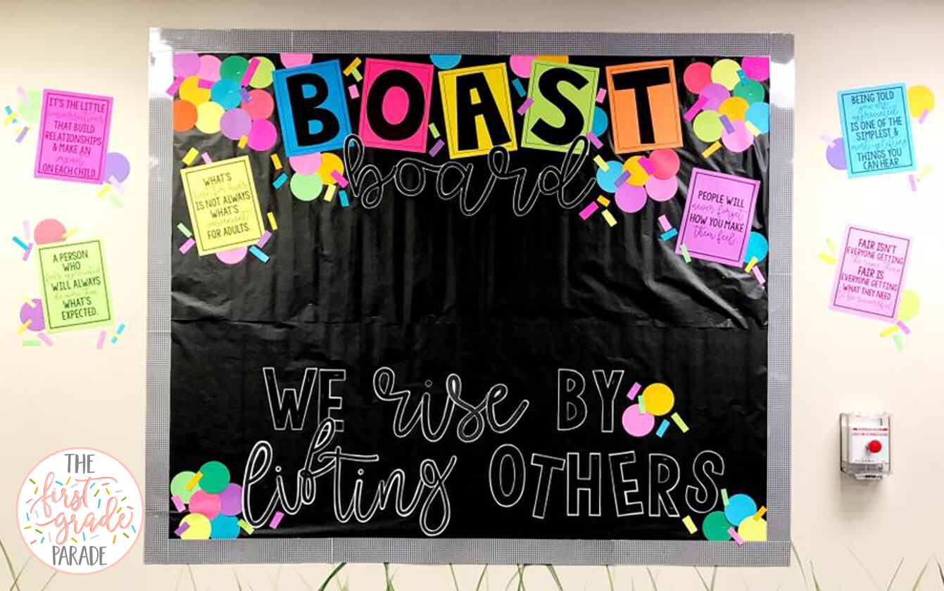 Boast Board – Bulletin Board Idea – The First Grade Parade For Bulletin Board Template Word