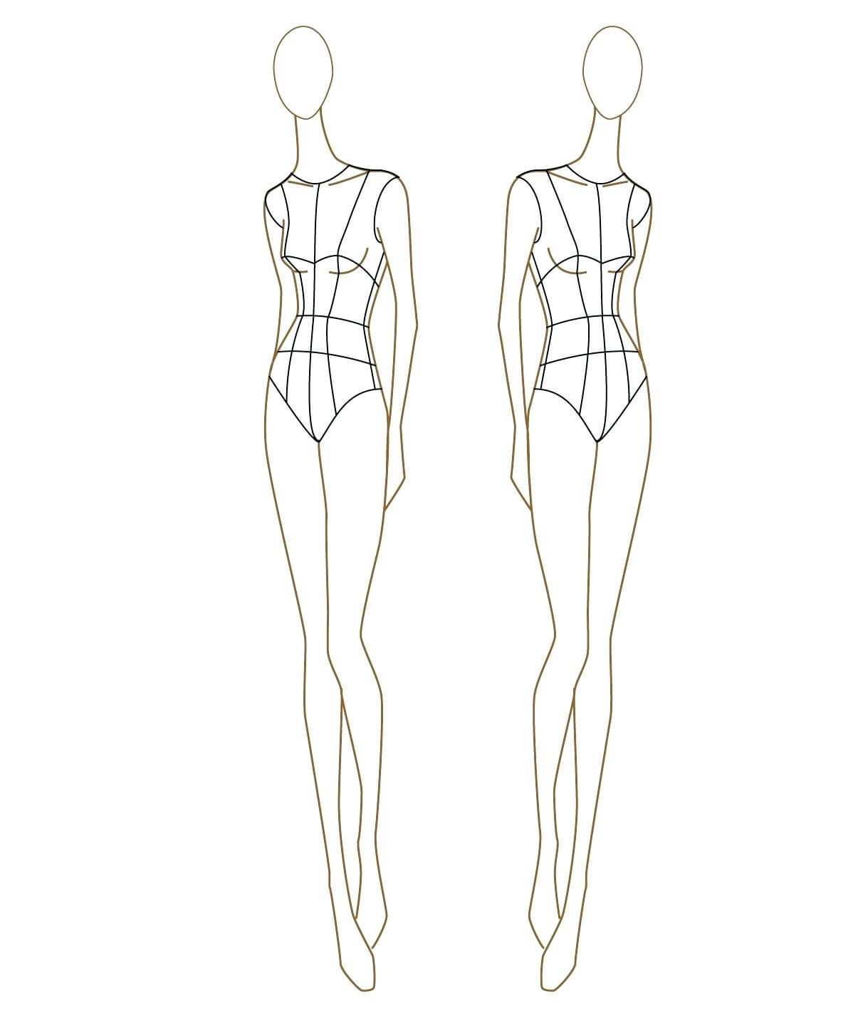 Body Model Sketch At Paintingvalley | Explore Collection Regarding Blank Model Sketch Template