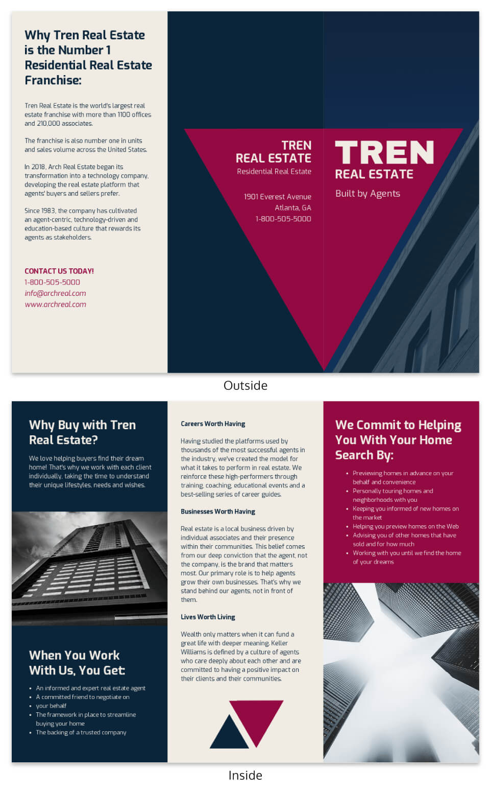 Bold Real Estate Tri Fold Brochure Template In Training Brochure Template